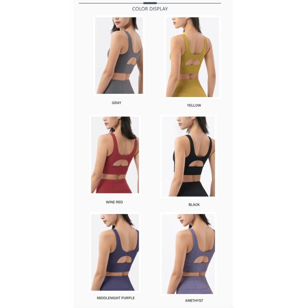 High Impact Nylon Yoga Sports Bras 210gsm Fitness Running Full Coverage Sports Bra