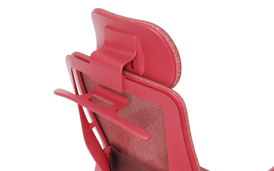 Red Mesh Fabric Ergonomic Office Executive Chair Special Armrest Design Offering Comfortable Seat Cushion Adjustable Height and Tilt Lock for Enhanced Work Efficiency