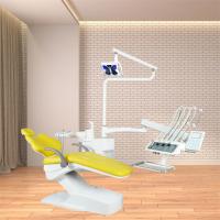 Luxo nuevo diseño silla dental unidad 220V plata color silla de operación dental con función de blanqueamiento de dientes luz de operación