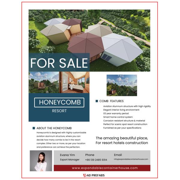 Rad Luxury Honeycomb Solar Fiberglass Tiny House For Resort, Restaurant