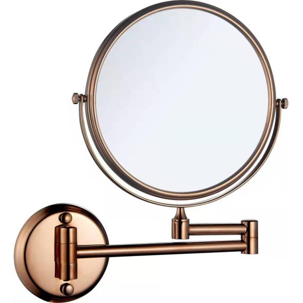 Illuminated Folding Bathroom Mirror with 3 Times Magnification and Retractable Design