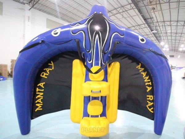 Manta inflável exterior dos esportes de água que voa o tubo dos peixes de voo do PVC de Ray para o mar