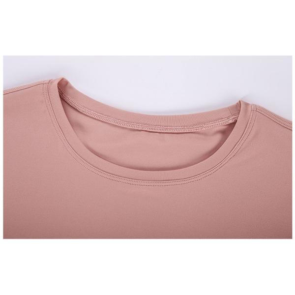 Quick Drying Loose Short Sleeve T Shirt Womens Fitting Yoga Crop Tops