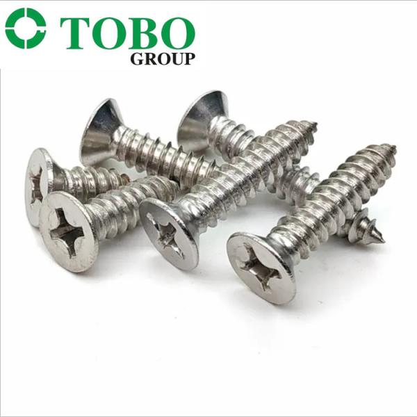 Stainless Steel Phillips Countersunk Head Tapping Screw For Drywall / Wood / Metal / Gypsum GB846