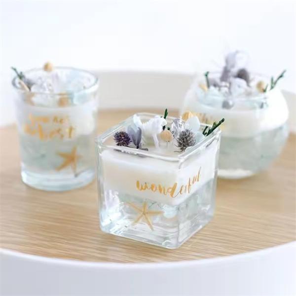 Customized Luxury Empty Glass Candle Jars For Candle Making