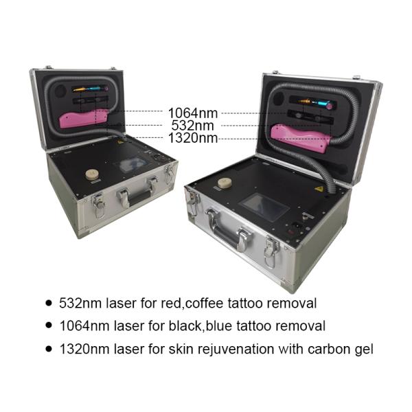 Чемодан 532nm лазерное удаление татуировки Mini Q Switch Nd Yag Beauty Machine