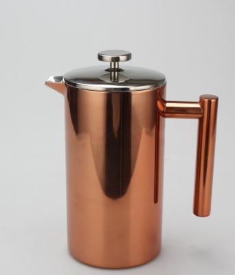 Round Metal French Press Ss 304 350 / 500 / 800 / 1000 / 1500ml