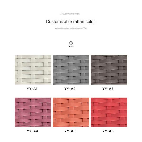Outdoor Light Luxury PE Rattan Sofa Table Set Patio Waterproof Aluminum Furniture