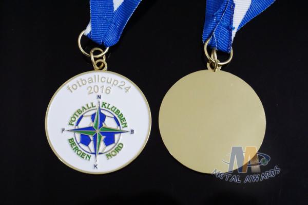 Soft Enamel Football Award Medals , Custom Soccer Medals For Kids Anti Corrosion