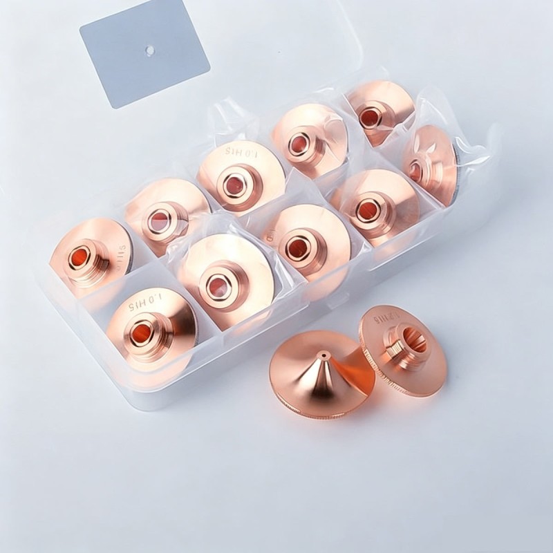 Nickel-Plated Pure Copper Laser Cutting Nozzle Precision Machined for Perfect Cutting Edge and Smooth Finish