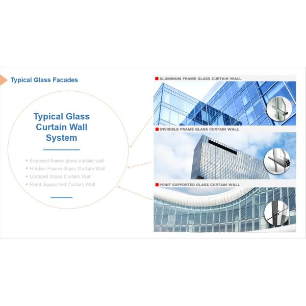 Exterior Glass Curtain Wall Facade Architectural Double Glazed Curtain Wall