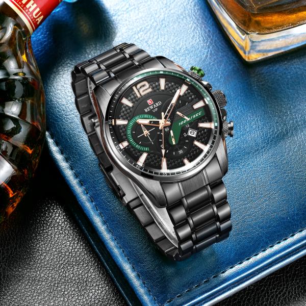 3 Amt Waterproof Mens Stainless Steel Watches Caseback Mineral Crystal Glass