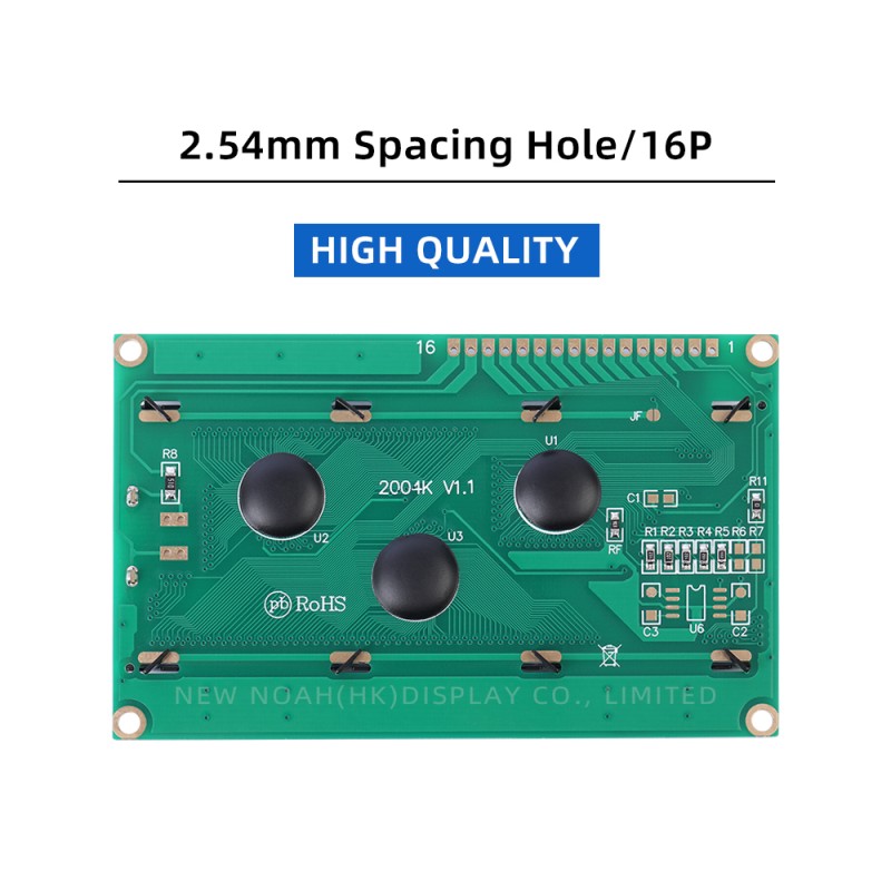 Cyrillic Yellow Green Film 2004K ST7066U Wide Angle Intelligent Electronic LCD Module