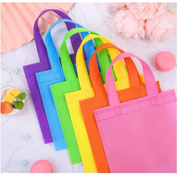 Reusable Party Non-Woven Favor Bags 9.5×9.5 Inch Pinata Goodie Gift Bag Colorful Tote Candy Bags For Birthday Weeding Party