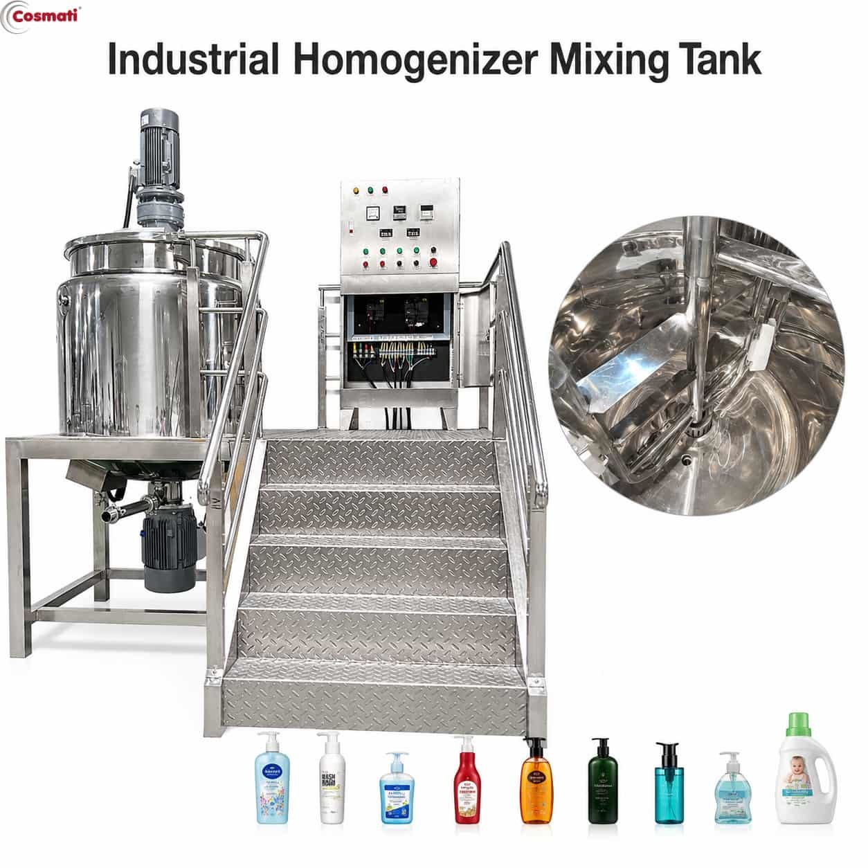 Shampoo Chemical Mayonnaise Mixing Tank Machine High Shear Mixer Agitator