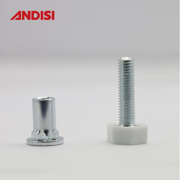 Threaded Rubber Base Furniture Leg for Adjustable Height Table Cabinet in Home Office