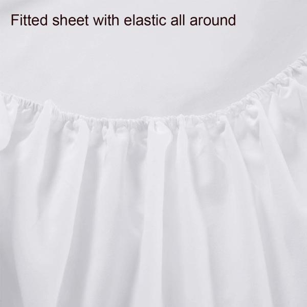 3pcs Luxury Softest 1500 Thread Count Egyptian Fitted Bed Sheet for Hospital Bedding