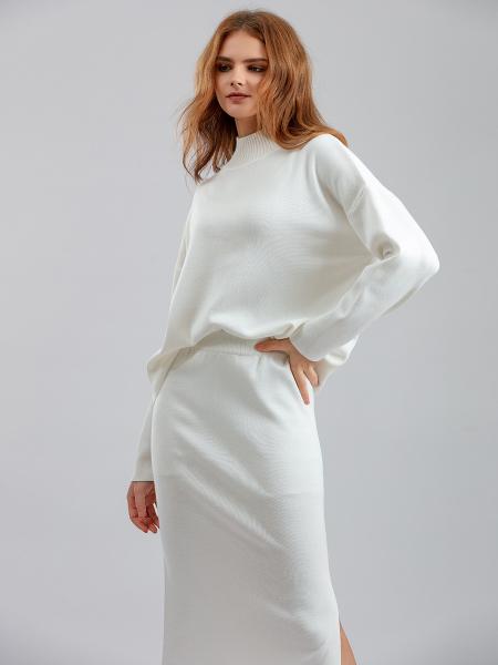 Free Size Ladies Top long sleeve and skirt sweater Knitted Casual Style Perfect for Everyday Wear