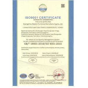 Guangzhou Beston Furniture Manufacturing Co., Ltd. Certificações