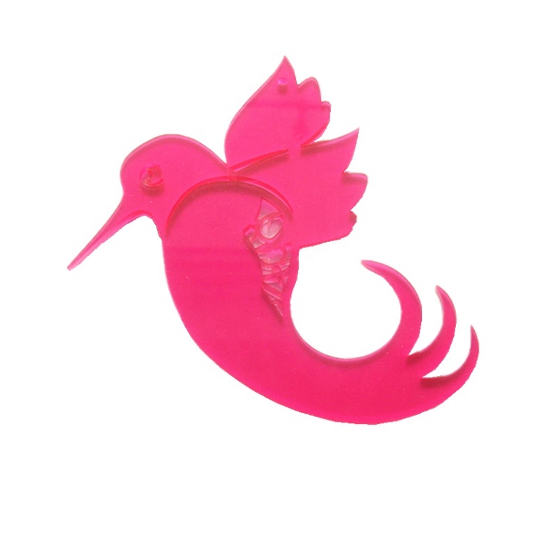 3mm Thin Bendable Die Cutting Plastic Sheet PMMA Cutout Ornaments For Home Party