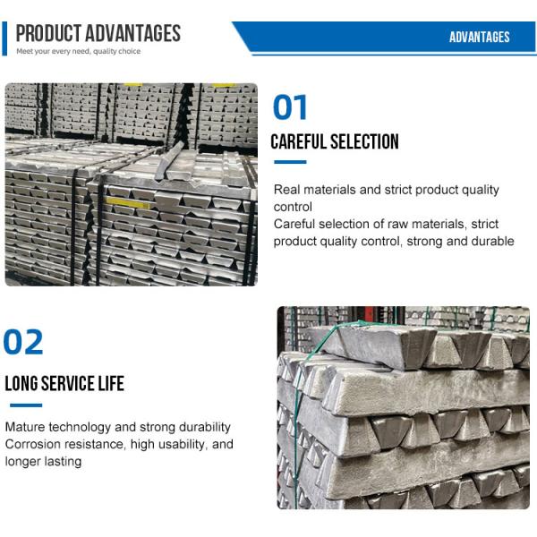 2000 mm-6000 mm Longueur Ingot en aluminium de haute pureté de la série 7000 Rectangle