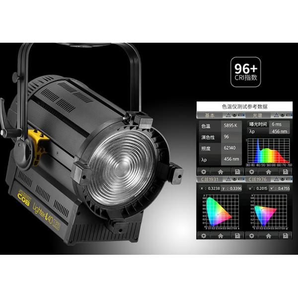 Filme CRI auto 96 del foco del enfoque de Fresnel 5500K de la fotografía de la cámara de las luces 400w del estudio del proyector LED de la televisión