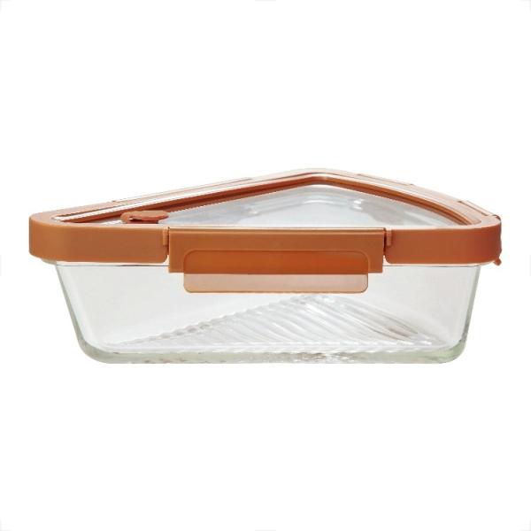 Multifunctional Glass Pizza Storage Container Triangle Food Storage Containers 25oz
