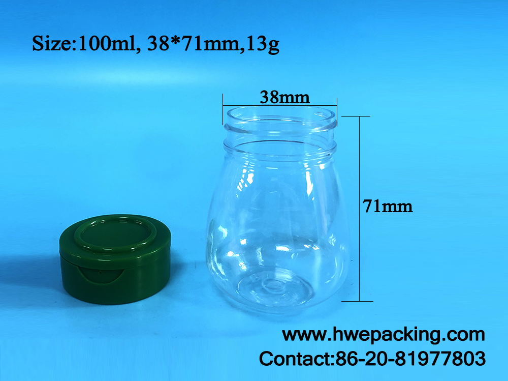 Путь запечатывания алюминиевой фольги опарника специи QS 100ml 3.4oz пластиковый