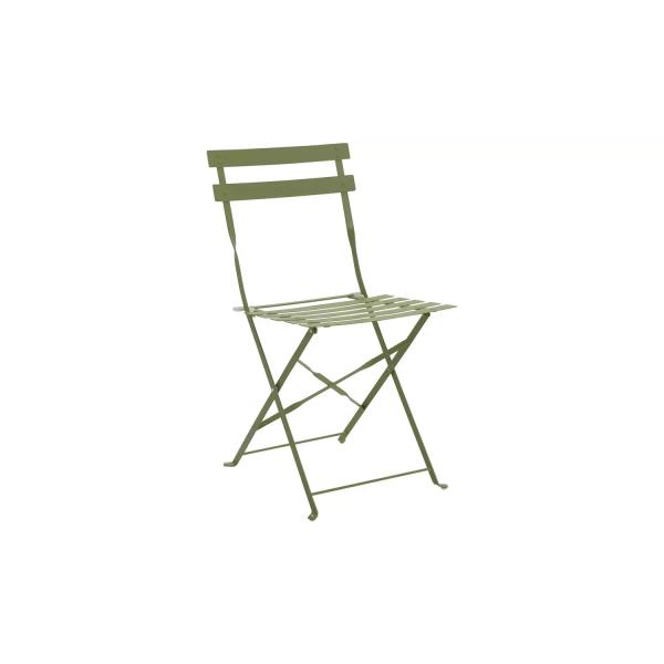 AJUNION 4 Seater Folding Metal Patio Set Steel Garden Set Folding Table and Chair Outdoor Bistro Set