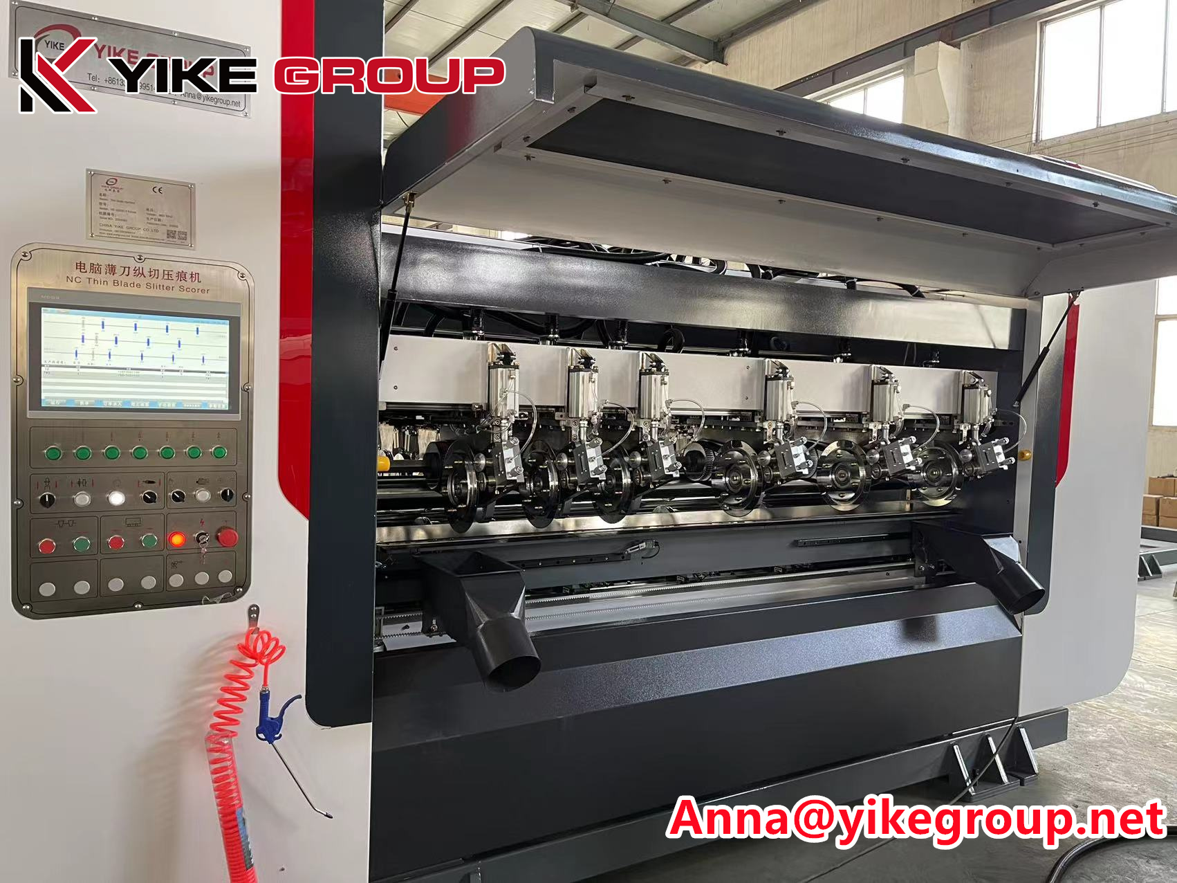 YIKE GROUP-BNC 6 Blade 10 Scorer 2200MM Автоматическая тонкая лопасть Слиттер Scorer Machine для 3/5/7 Ply гофрированной картонной производственной линии