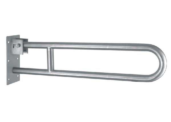 Stainless steel 304 Material bathroom Inox Brush Finished Disabled Toilet U Shaped rail Wall Mounted Swing Up Grab Bars