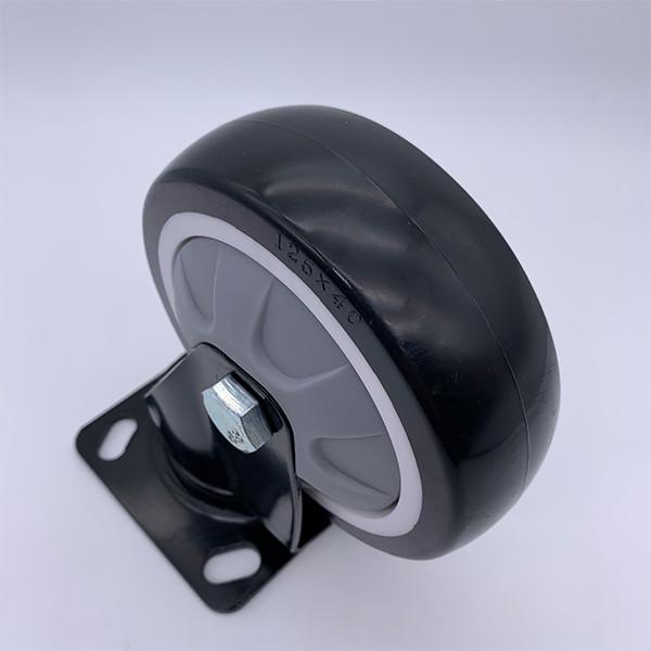 8 Inch Black PU Swivel Caster with 360 Degree Top Plate
