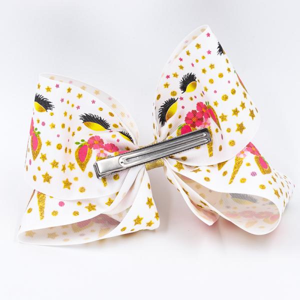 8 Inch Hair Bow Ribbon Grosgrain Fabric Multi Colour Double Face Style