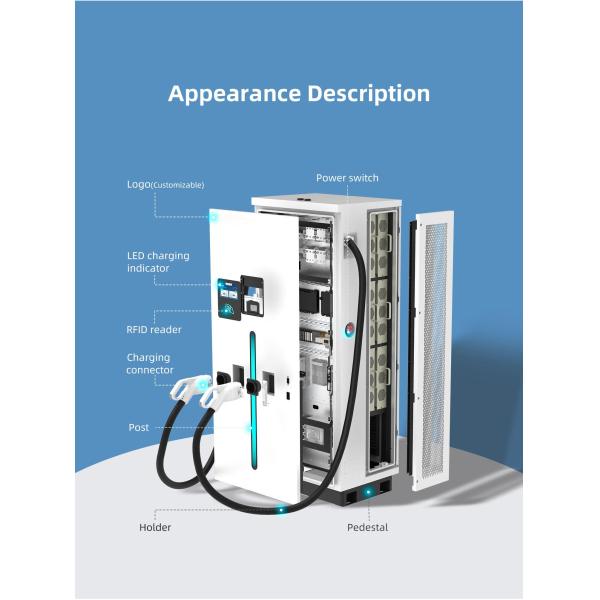 EV Car Charger CE/UL/GBT EV DC Charger 60kW - 240kW Touch Screen Doule Guns  Commerical Use Fast Charging