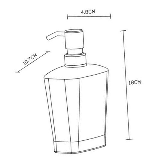 INOVI HL-V07 Plastic Hand Soap Dispenser 500ml