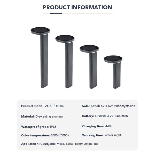 Украшенный садом солнечный автомобиль лампы двора на длинном последнем до 12hours
