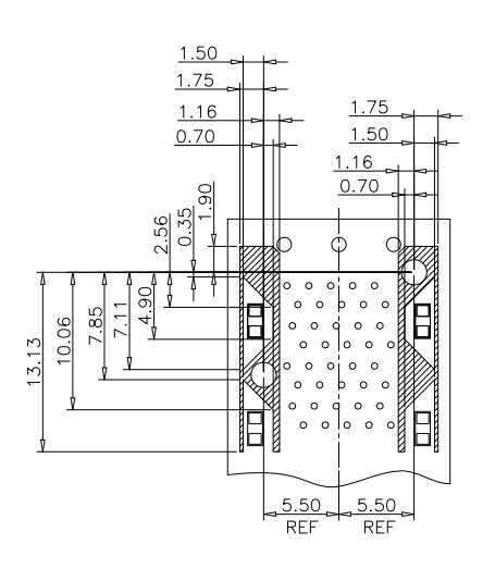 Sfp Copper Connector / 2x1 SFP Cage 3.3 Voltage Operation TMSFPX21EXXX2