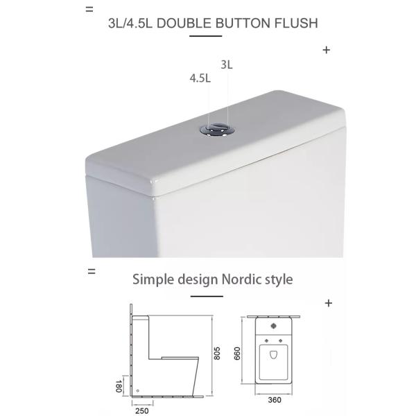 Modern Ceramic Sanitary Ware Round Rimless Tornado Bathroom Two Piece Toilet