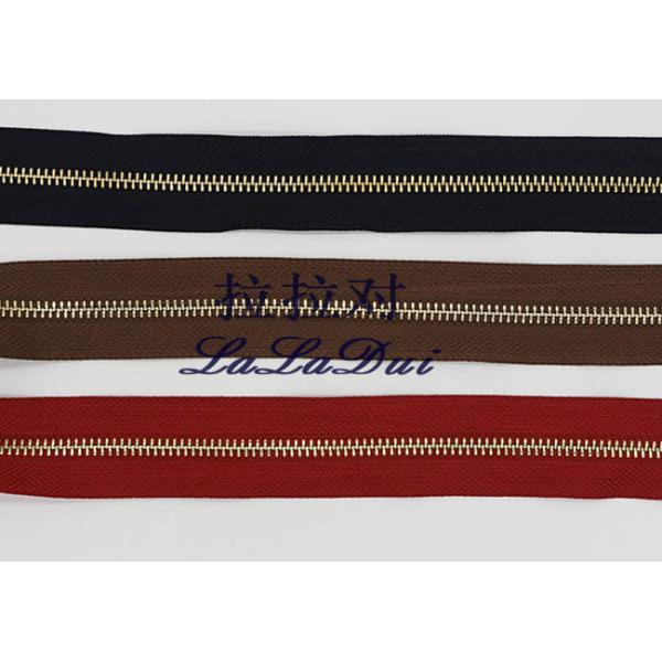 Raw Brass Continuous Upholstery Zips Roll , 3# 4# 5# Upholstery Zippers By The Yard