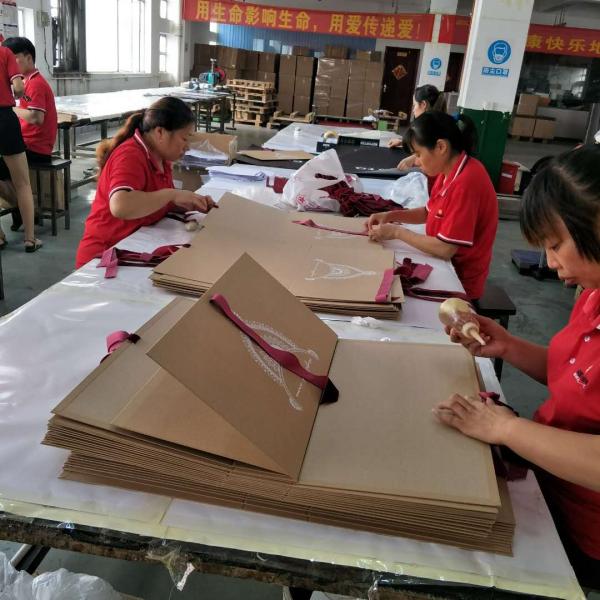 Craft Paper Printed Folding Gift Boxes Custom Logo Wedding Dress Packaging