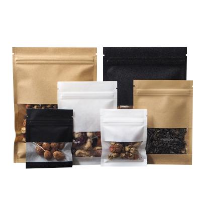 Papel de embalagem de empacotamento de Brown dos feijões das porcas do petisco do saco do k pequeno branco preto