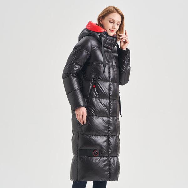 FODARLLOY 2022 winter puffer jacket ladies warm hooded cotton-padded clothes  slim long down winter jackets women coats