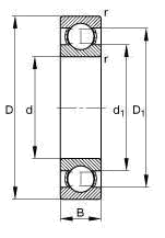 Ss 6000 High Temperature Bearing Deep Groove Ball Replacement For Electric Motor