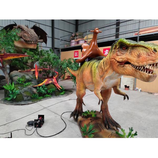 Shopping Mall Customized Length Ride On Dinosaur Show Realistic Walking