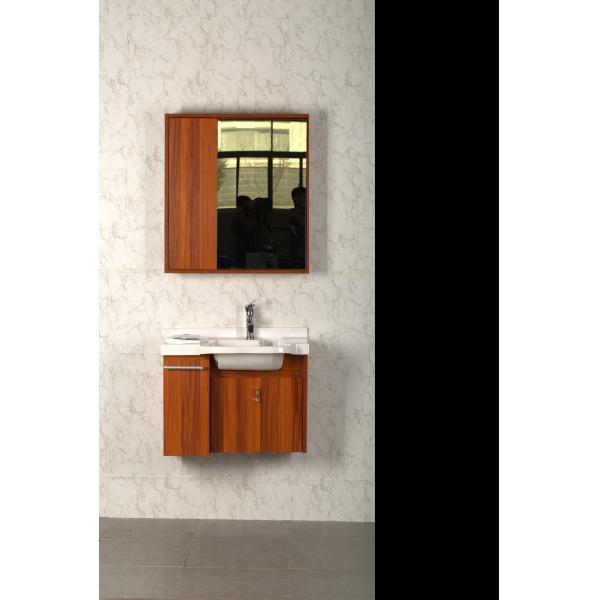Ceramic Basin Bathroom Vanity Cabinets Wall Mounted Installation Type
