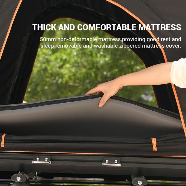 65kg Triangle Hard Shell Roof Tent For SUV Roof Camping Quick Automatic Opening