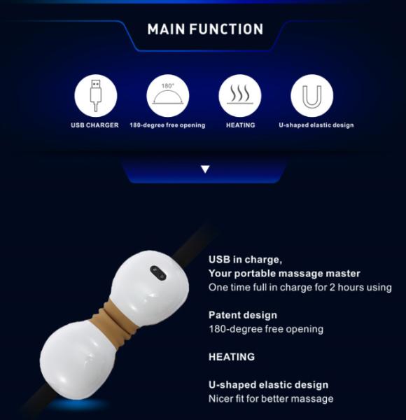 Mini Cordless Neck Massager Rechargeable  neck massager GK-NM01