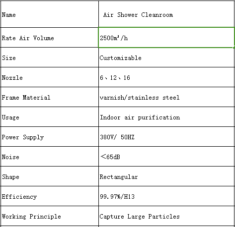 Ducha de aire para dos personas con filtro para sala limpia, para la purificación del aire interior