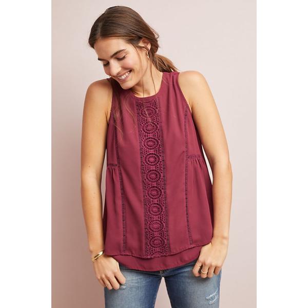 Dessus sans manche rouge de femmes avec la fermeture éclair arrière