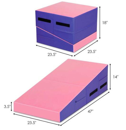Octagon Gymnastics Mats  Competitive Price Deluxe Folding Incline Mat Size :  48″x72″x16″ great for teaching beginner